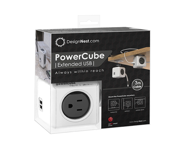 PowerCube 魔術方塊3米2.1A雙USB延長線 1